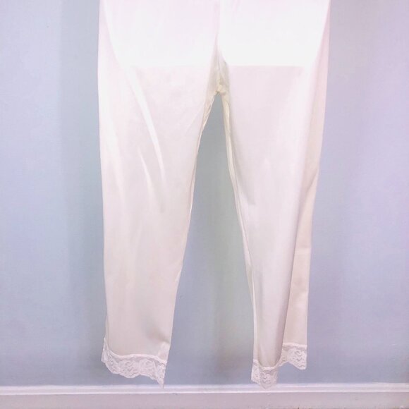 Vintage Komar Womens S Slip Pants Undergarment Ivory Nylon Lace - Picture 8 of 10